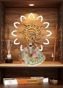 MY GOD GIFT Khatu Shyam Baba Blue Dress | Traditional Idol Shringar Poshak II Blue SIZE = 10 Inches (25.40 Centimeter)