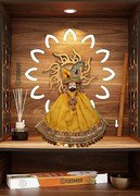 MY GOD GIFT Khatu Shyam Baba Yellow Dress | Traditional Idol Shringar Poshak II Yellow SIZE = 10 Inches (25.40 Centimeter)