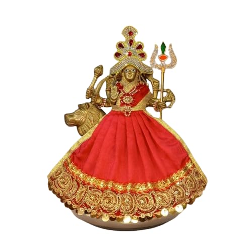 My God Gift Navratri Special, MATA Rani Vastra, Devi MATA Poshak, Durga MATA Dress, Radha Rani Poshak for Standing Idol, Made of Silk Cloth ||