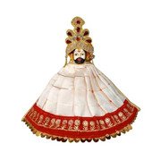 My God Gift Khatu Shyam Baba White Dress | Traditional Idol Shringar Poshak II White SIZE = 4 Inches (10.16 Centimeter)