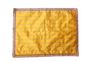 MY GOD GIFT Silk Puja Aasan Cloth &ndash; Yellow Check Design with Embroidery Lace Border, Puja Chowki Altar Cloth for Mandir, Home Temple & God/Goddess Idols, Size (18 x 24 Inch / 45.72 x 60.96 cm) Pack of 3