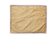 MY GOD GIFT Golden Check Puja Aasan / Altar Cloth with Decorative Lace Border | Mandir Prayer Mat for Puja & Religious Rituals | Size 20 x 20 Inch (50.80 x 50.80 cm) Pack of 3