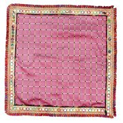 MY GOD GIFT Light Pink Check Decorative Cloth with Lace Design Border – 20 x 20 Inch (50.80 x 50.80 cm) Square Table Cover / Pooja Altar Cloth / Centerpiece Decoration Pack of 3