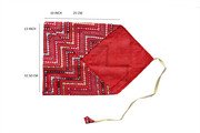 MY GOD GIFT Shiv Mahapuran/Shri Ram Charit Manas Cover Ramayan Or Any Spiritual Holy Books Protector Cover Altar Cloth (Red With Zigzag pattern) Comb 3