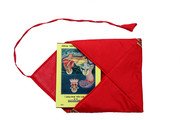 MY GOD GIFT Shiv Mahapuran/Shri Ram Charit Manas Cover Ramayan Or Any Spiritual Holy Books Protector Cover Altar Cloth (Red plain with zari) Comb 3