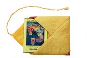 MY GOD GIFT Shiv Mahapuran/Shri Ram Charit Manas Cover Ramayan Or Any Spiritual Holy Books Protector Cover Altar Cloth (Yellow with Red lase) Comb 3