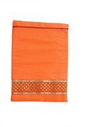 MY GOD GIFT Shiv Mahapuran/Shri Ram Charit Manas Cover Ramayan Or Any Spiritual Holy Books Protector Cover Altar Cloth (Orange plain with zip) Comb 3