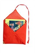 MY GOD GIFT Shiv Mahapuran/Shri Ram Charit Manas Cover Ramayan Or Any Spiritual Holy Books Protector Cover Altar Cloth (Orange plain with zari) Comb 3