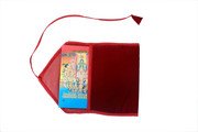MY GOD GIFT Spiritual Holy Book Cover | Shiv Mahapuran / Shri Ram Charit Manas / Ramayan Protector Cover | Maroon Plain Altar Cloth with Border | Pothi Cover for Mandir | Pack of 1