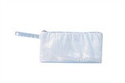 MY GOD GIFT Silk Canvas Wristlet Zipper Pouch &ndash; Premium Silver Multipurpose Cosmetic & Travel Organizer Pouch with Wrist Strap (9 x 5 Inch) Pack of 1