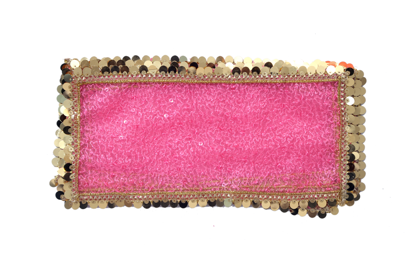 MY GOD GIFT Mata Rani Chunni (10 x 4 Inch) – Premium Chunri with Golden Gota Lace Border for Durga Maa Idol | Puja Mandir Decoration Cloth ||