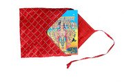 MY GOD GIFT Shiv Mahapuran/Shri Ram Charit Manas Cover Ramayan Or Any Spiritual Holy Books Protector Cover Altar Cloth (Red Check Cover 10x13 inch 25.40 x 33.02 cm) Comb 3