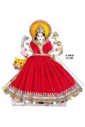 MY GOD GIFT Navratri Special, MATA Rani Vastra, Devi MATA Poshak, Durga MATA Dress, Radha Rani Poshak for Standing Idol, Made of Silk Cloth ( Red New 2 SIZE = 10 Inches (25.40 Centimeter)